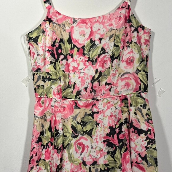 Talbots Springtime floral dress sz 2 - Picture 2 of 6